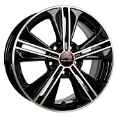 Vector 106 (16_Creta) 6x16 5x114,3 D67,1 ET43 Черный с алмазной проточкой Страна производства : КАЗАХСТАН