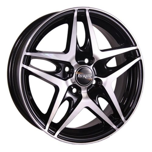 TechLine 430 5,50x14 4x100 D60,1 ET43 Чёрный с полированной лицевой частью Страна производства : 